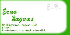 erno magvas business card